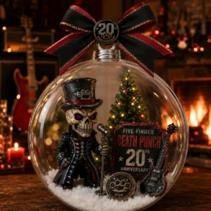 Five Finger Death Punch 20Th Anniversary Globe Ornament