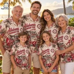 Alabama Crimson Tide Tropical Island Hawaiian Shirt