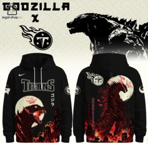 Godzilla themed Tennessee Titans apparel featuring custom monster artwork.