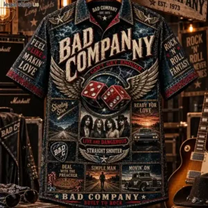 Bad Company Classic Rock Music Hawaiian Shirt
