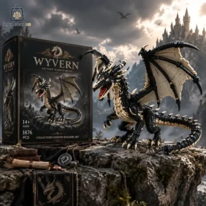Wyvern Ancient Winged Beast 1876-piece collector building set on a rocky cliff.