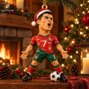 Cristiano Ronaldo Portugal national team Christmas ornament figure