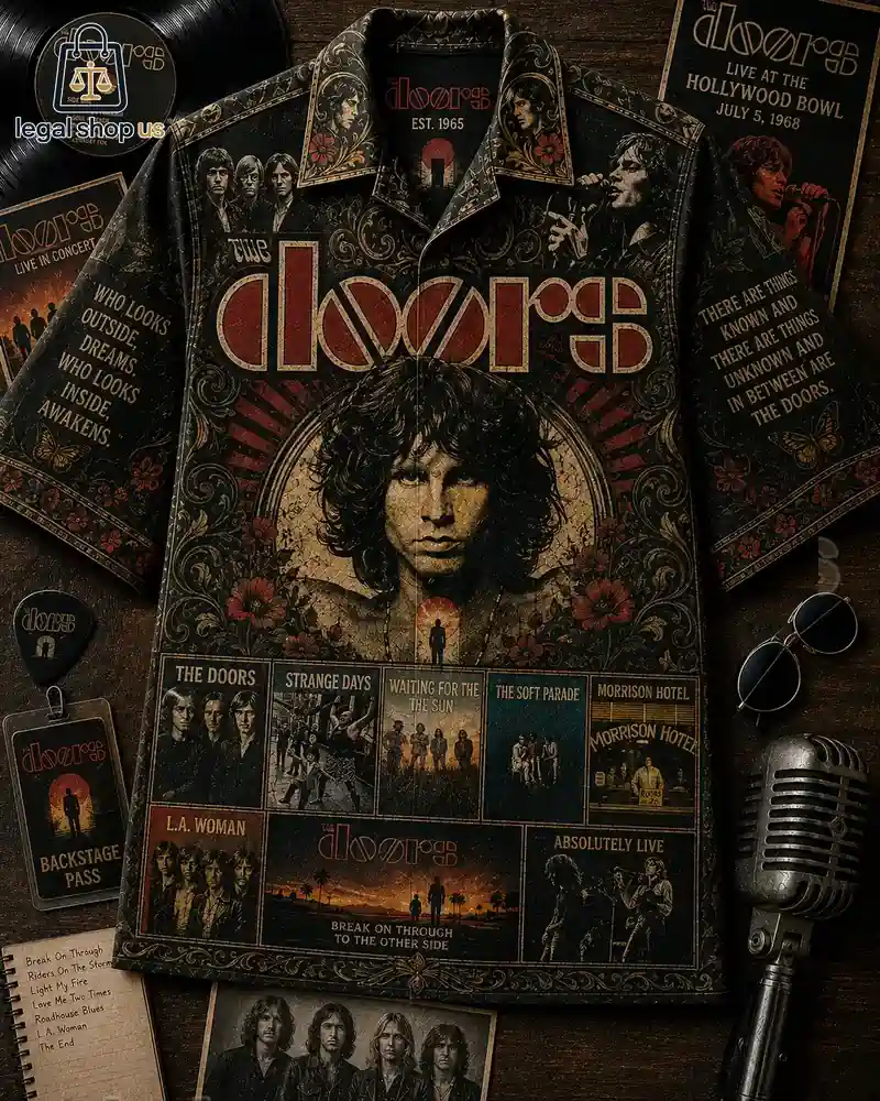 The Doors Vintage Music Rock Hawaiian Shirt-Legalshopus