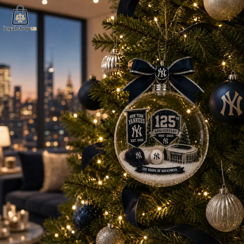 New York Yankees 125Th Anniversary Christmas Ornament 2026-Legalshopus