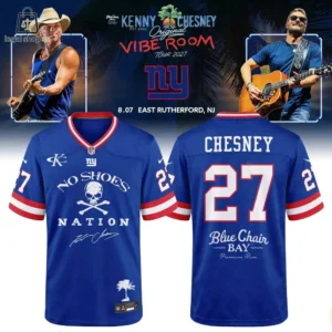 Kenny Chesney New York Giants No Shoes Nation commemorative jersey