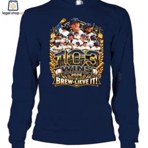 Navy blue Milwaukee Brewers 2026 103 wins long sleeve shirt