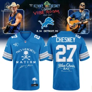 Kenny Chesney Detroit Lions No Shoes Nation football jersey design