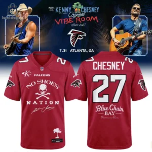 Kenny Chesney Atlanta Falcons No Shoes Nation limited edition football jersey