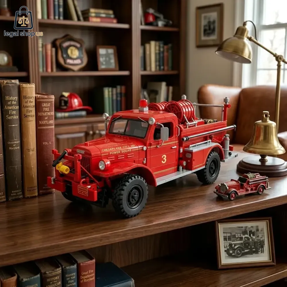 1940s Heritage Fire Engine Building Brick Set 1940s Heritage Fire Engine Building Brick Set