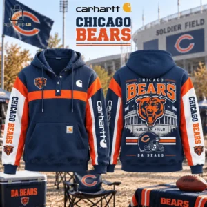 Chicago Bears Carhartt Color Block Pullover Hoodie