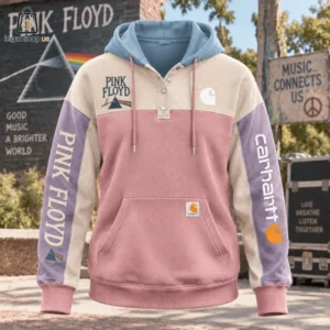 Pink Floyd and Carhartt collaborative colorblock hoodie