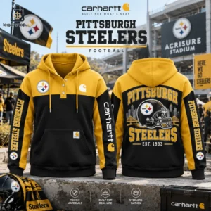 Pittsburgh Steelers Carhartt Color Block Pullover Hoodie