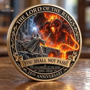The Lord of the Rings 25th Anniversary Gandalf Balrog Battle Coin