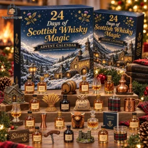 2026 Days of Scottish Whisky Magic Advent Calendar Scottish Whisky Advent Calendar with 24 miniature whisky bottles and accessories